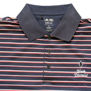 Adidas Climalite Mens Golf Shirt Size Medium Short Sleeve Black Diamond Logo